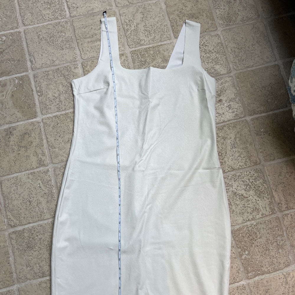 Commando white pleather body con dress off white. Size L